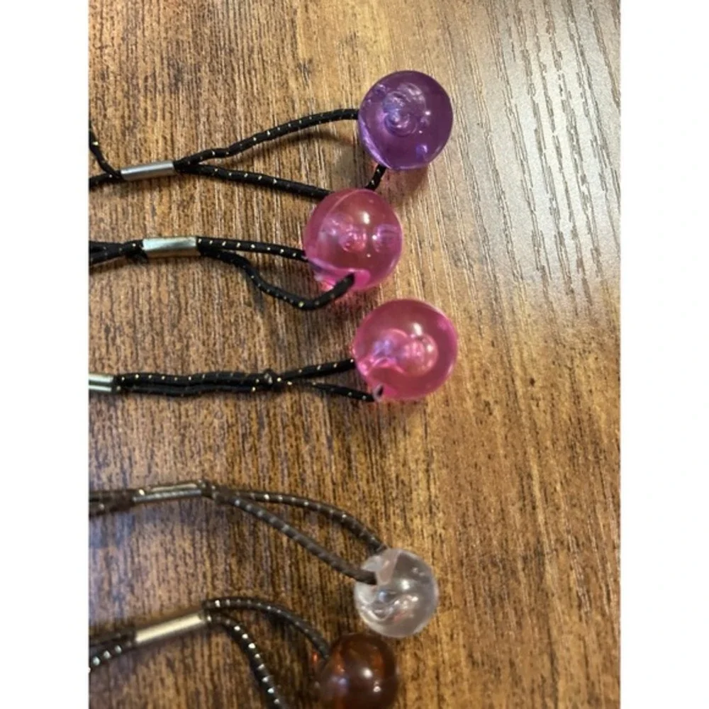 Vintage Hair Tie Ponytail Holders‎ Four Goody Bead Knockers qty: 5 various sizes